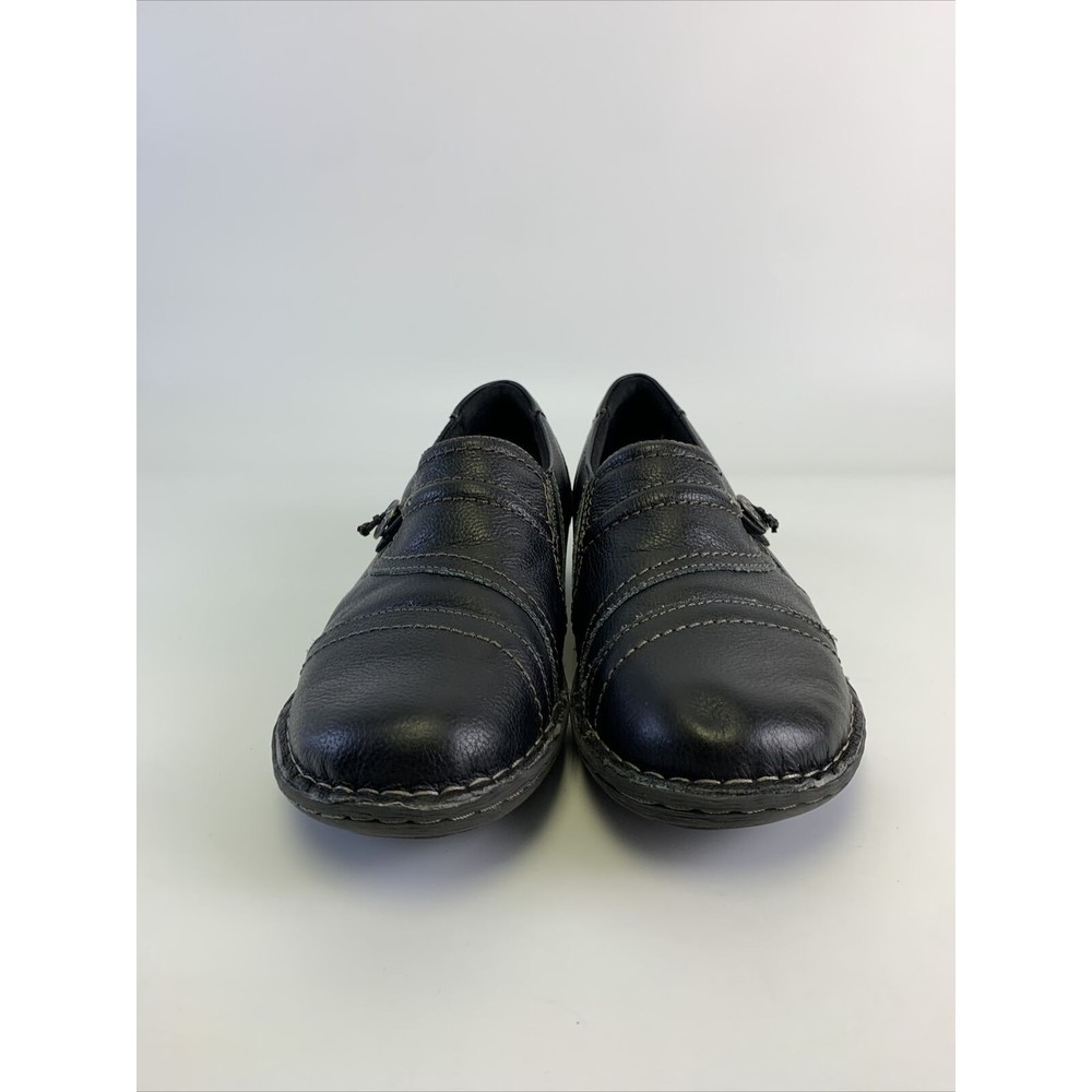 Earth Origins Tamara Tami Slip On Shoe Black Leather Comfort Medallion Womens 9 - Picture 3 of 10